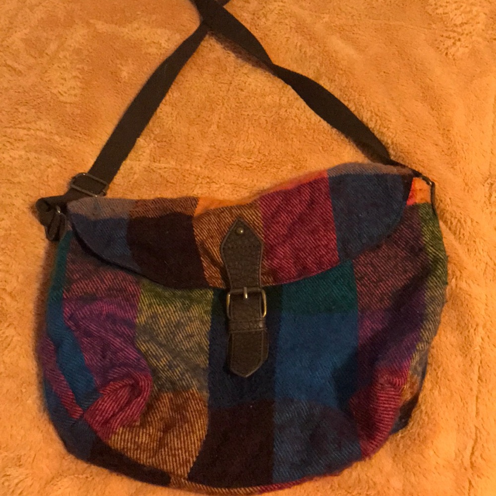Flannel satchel